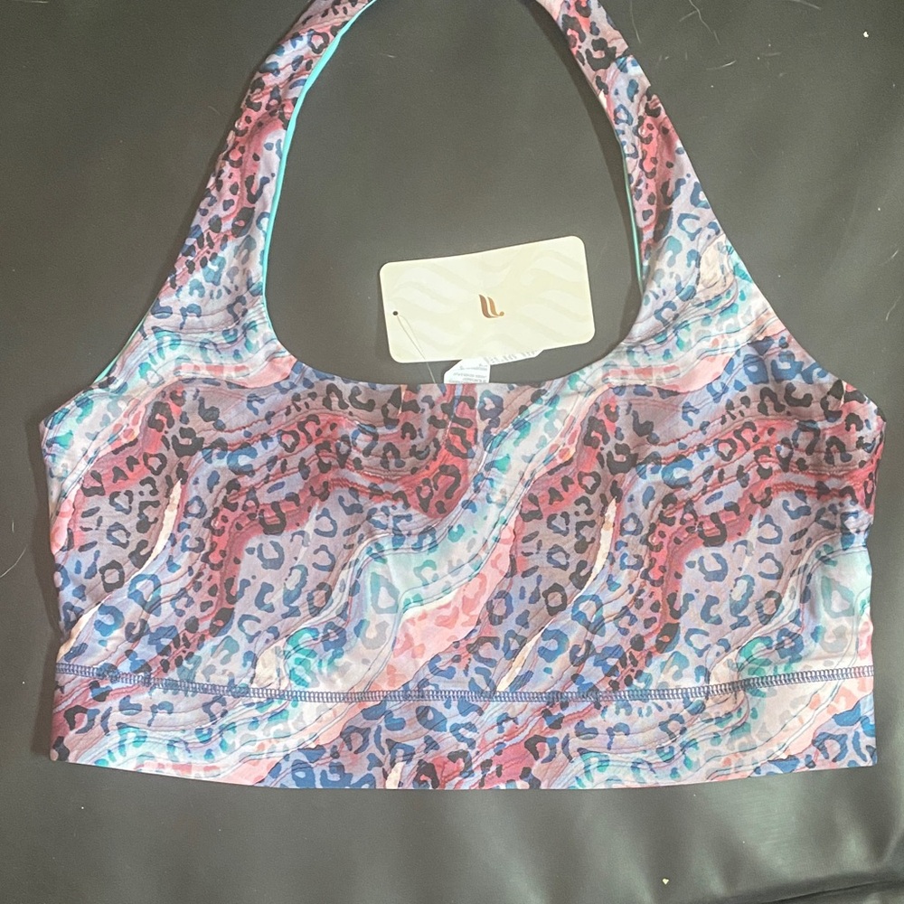 Fabletics Multicolor Leopard Print Sports Bra